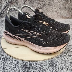 Brooks Glycerin 19 Womens Size 8.5 Black Pink Running Athletic Shoes Sneakers